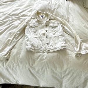 Gap white denim jacket